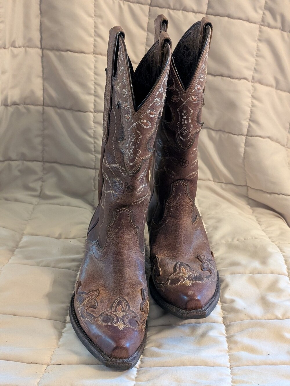 Ariat Distressed Brown Leather Western Boots